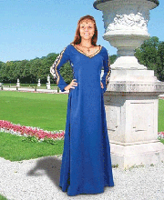 Castleford Gown. Windlass. Blue. Vestido Medieval. Marto